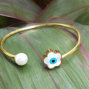 Evil Eye Pearl Bracelet
